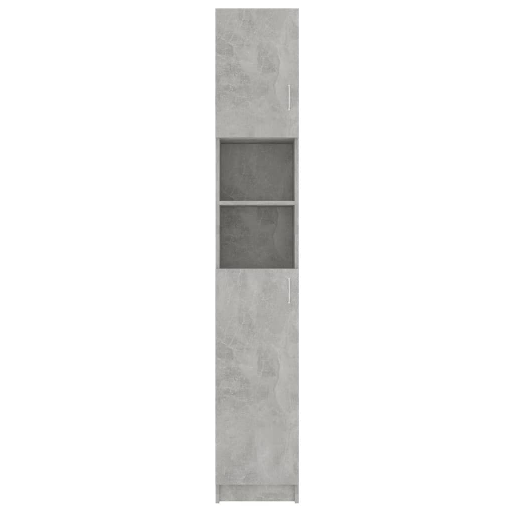 Armoire de salle de bain Gris béton 32x25,5x190 cm Aggloméré
