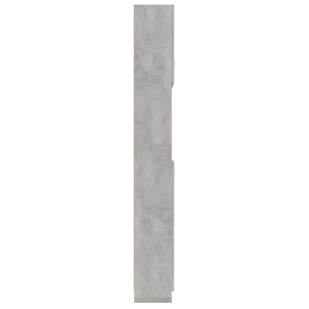 Armoire de salle de bain Gris béton 32x25,5x190 cm Aggloméré