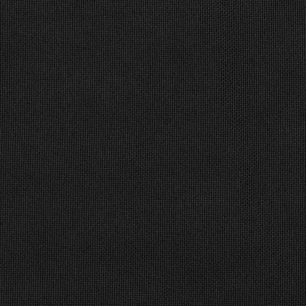Rideaux occultants aspect lin avec crochets 2pcs Noir 140x245cm