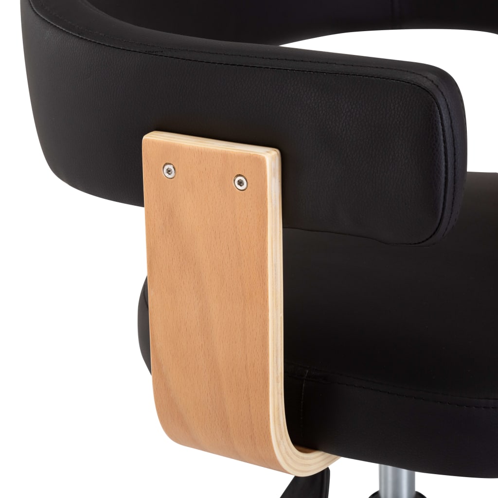 Chaises de salle à manger pivotantes 2 pcs Noir Similicuir