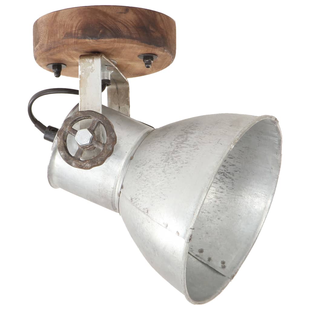 Lampe murale industrielle/plafonnier 2 pcs Argenté 20x25 cm E27