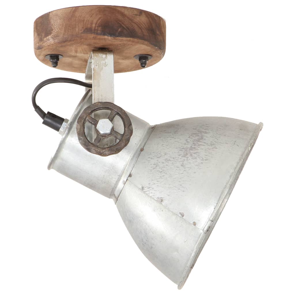 Lampe murale industrielle/plafonnier 2 pcs Argenté 20x25 cm E27
