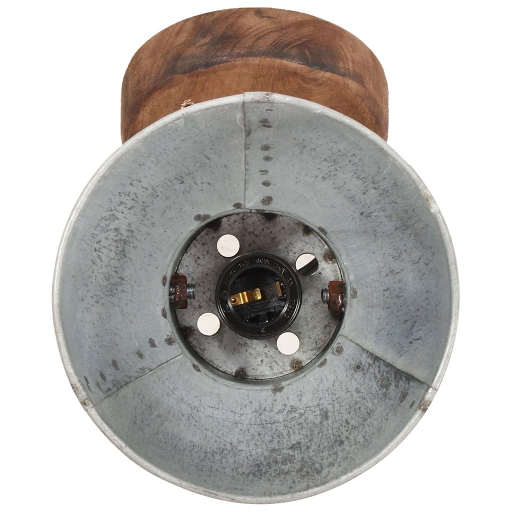Lampe murale industrielle/plafonnier 2 pcs Argenté 20x25 cm E27