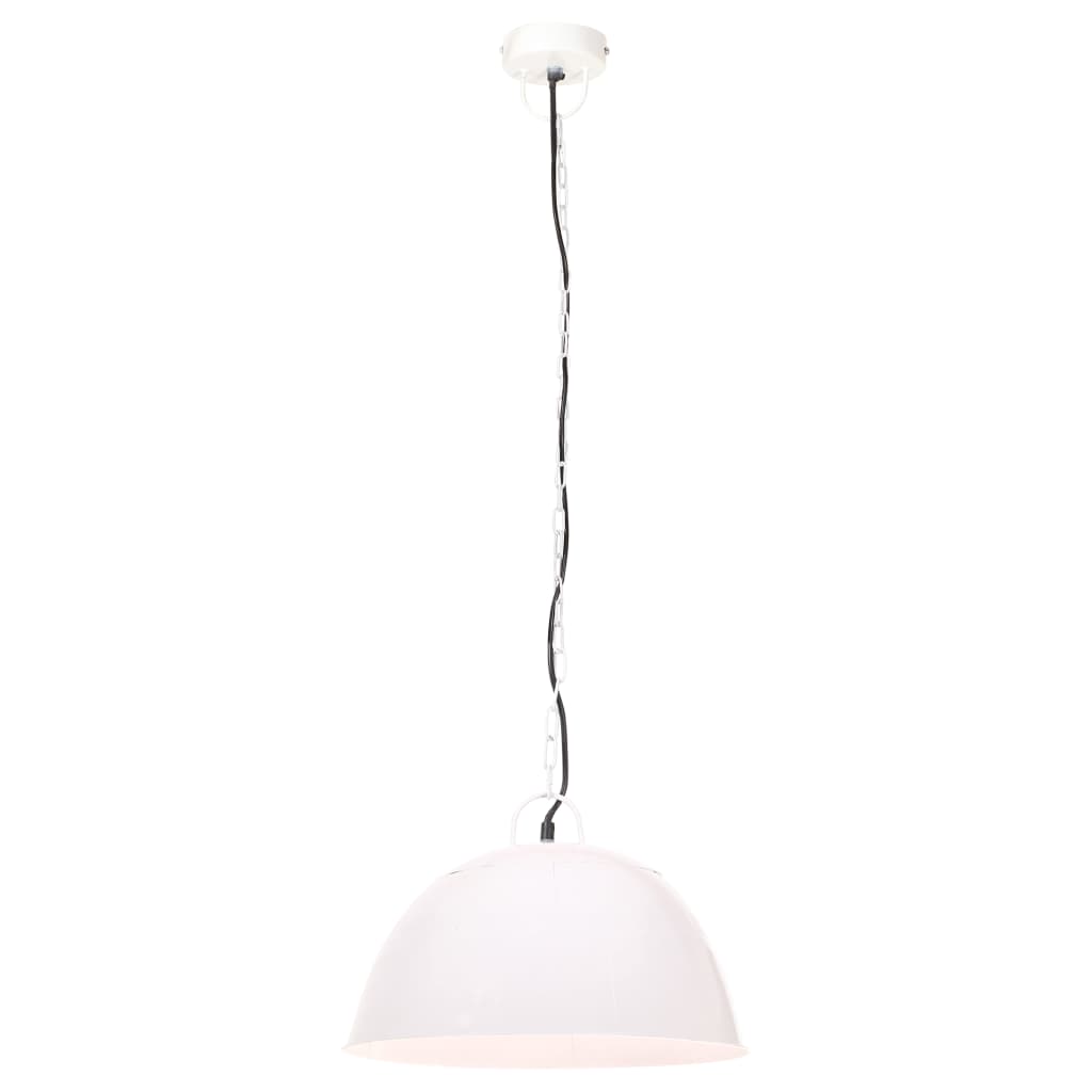 Lampe suspendue industrielle vintage 25 W Blanc Rond 41 cm E27
