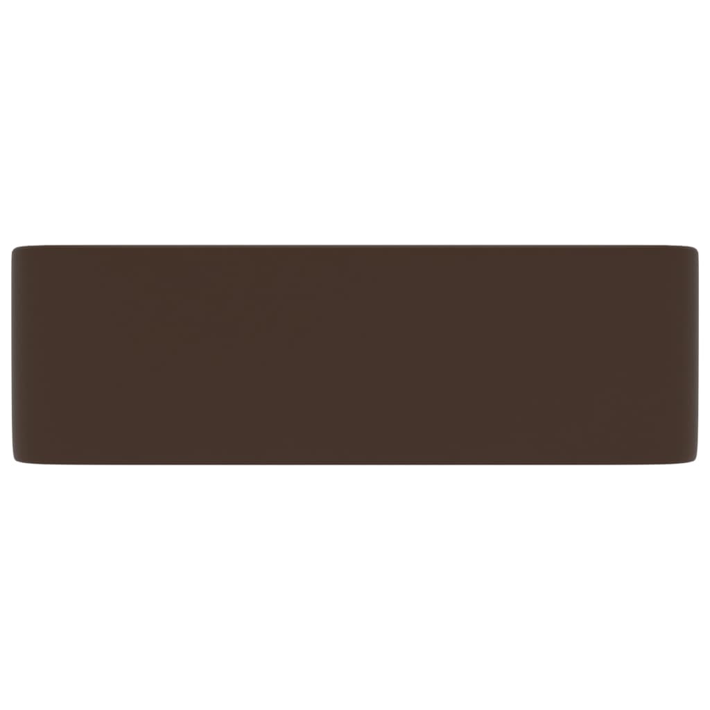 Lavabo de luxe Marron foncé mat 41x30x12 cm Céramique