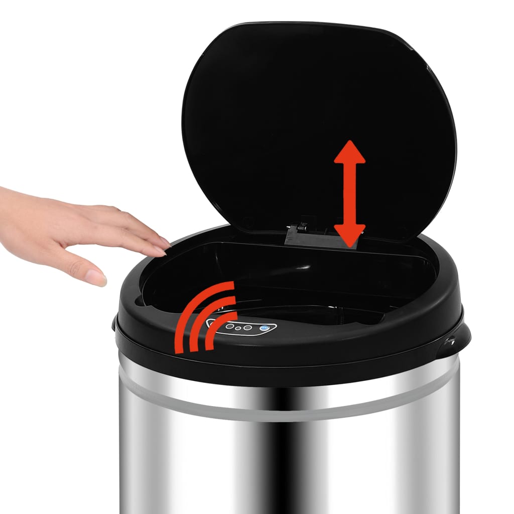 Poubelle à capteur automatique 50 L Acier inoxydable