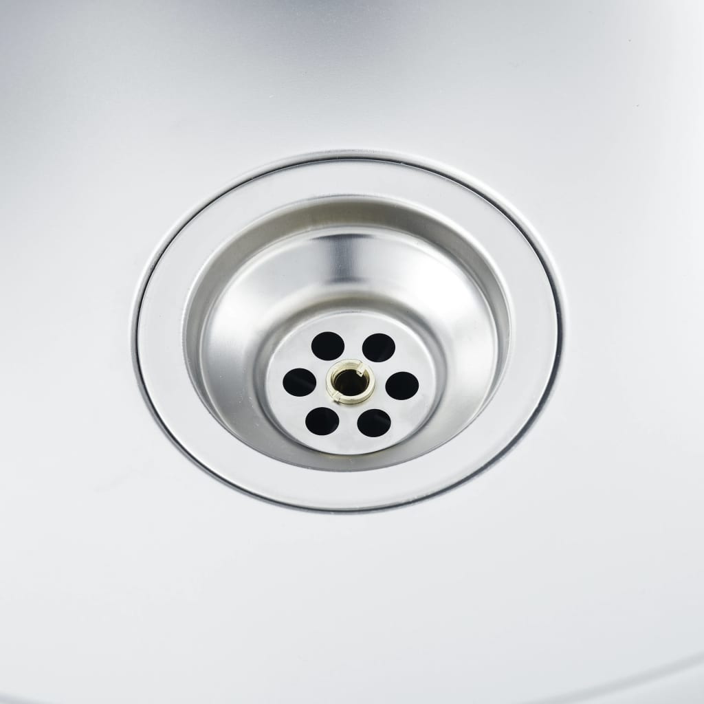 Jeu d'évier de cuisine et égouttoir Argenté 800x500x155 mm Inox