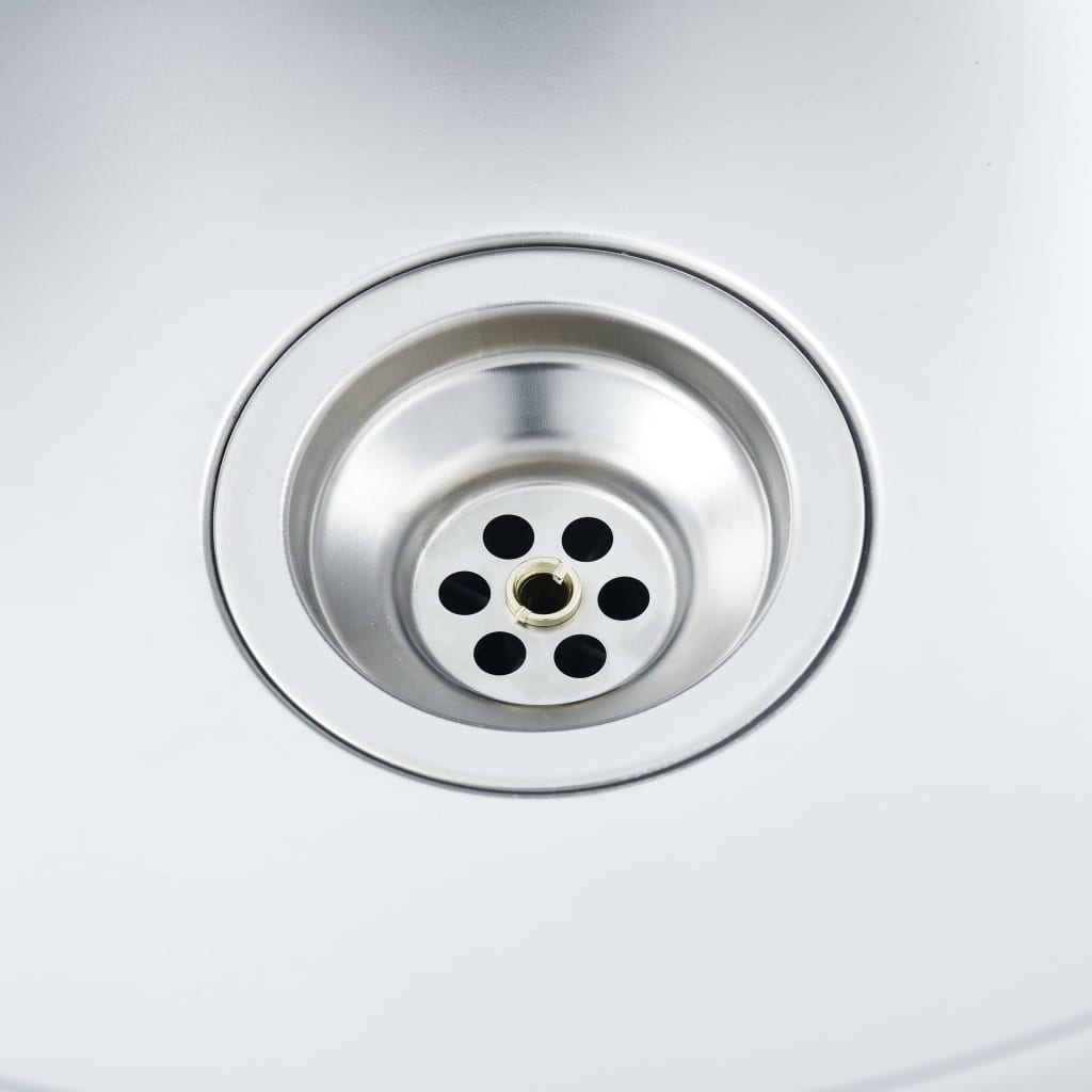 Jeu d'évier de cuisine et égouttoir Argenté 800x600x155 mm Inox