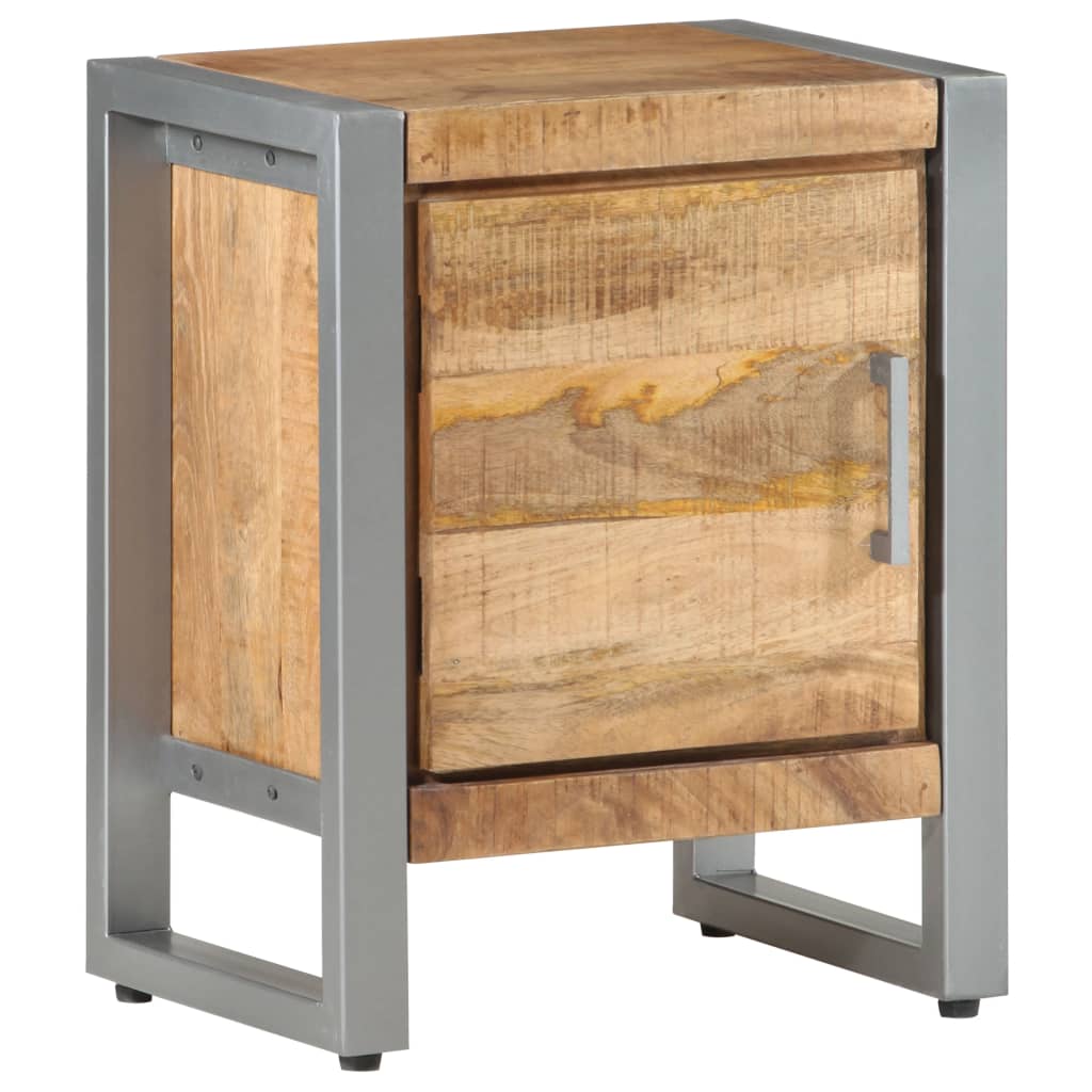 Table de chevet 40x30x50 cm Bois de manguier brut