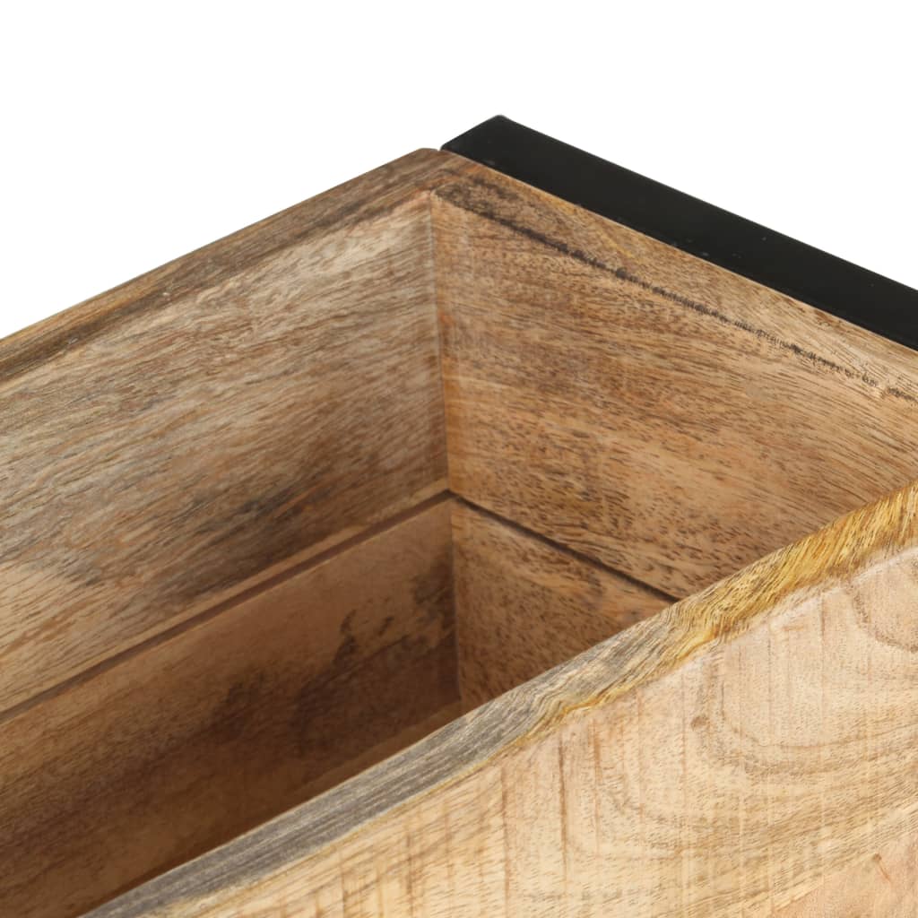Jardinière 60x20x68 cm Bois de manguier brut
