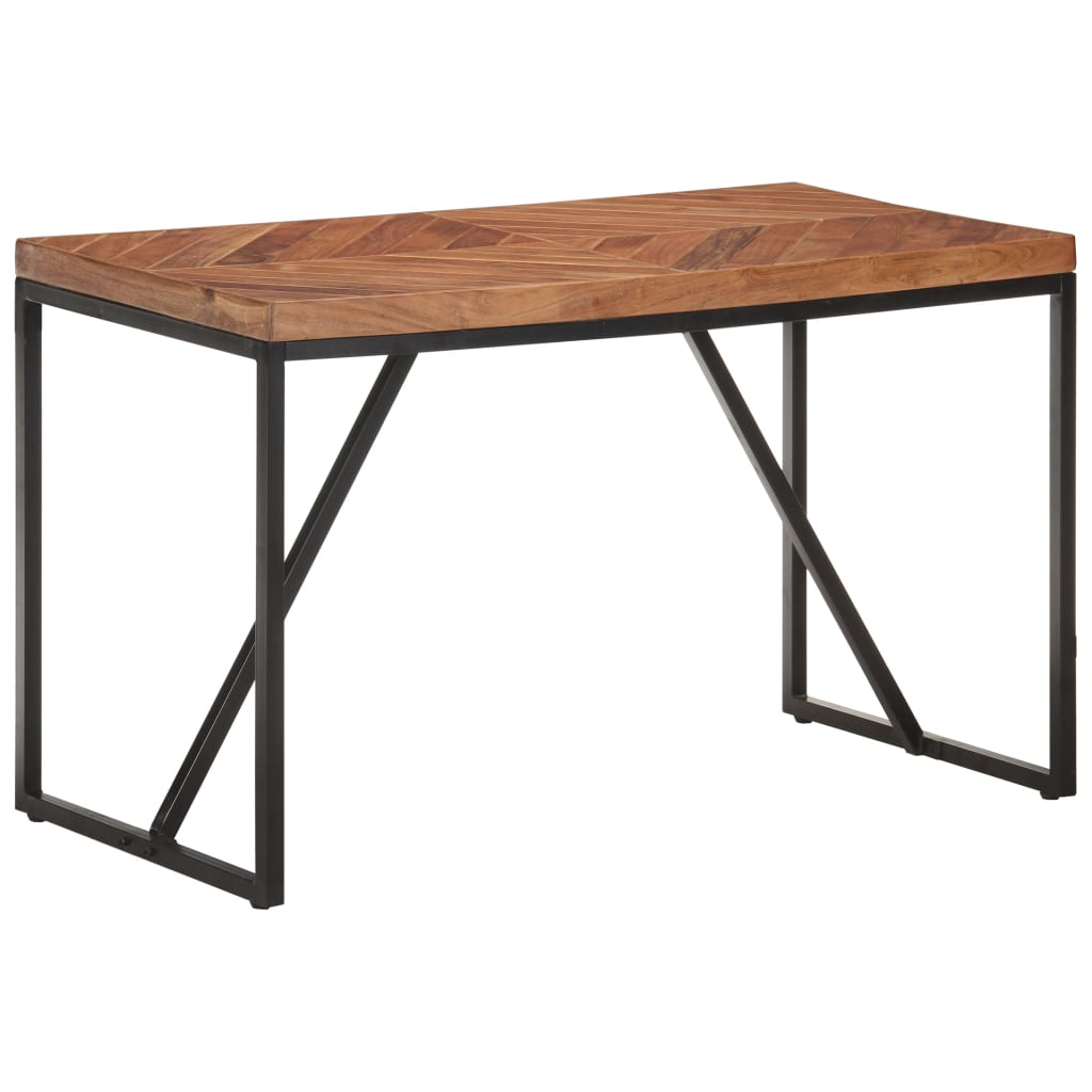 Table à dîner 120x60x76 cm Bois solide d'acacia et de manguier