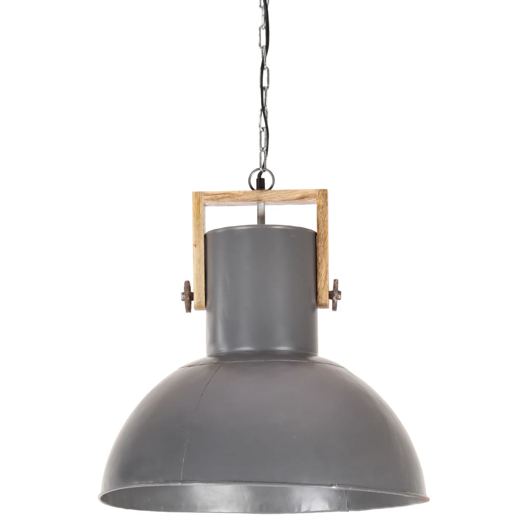 Lampe suspendue industrielle 25 W Gris Rond Manguier 52 cm E27