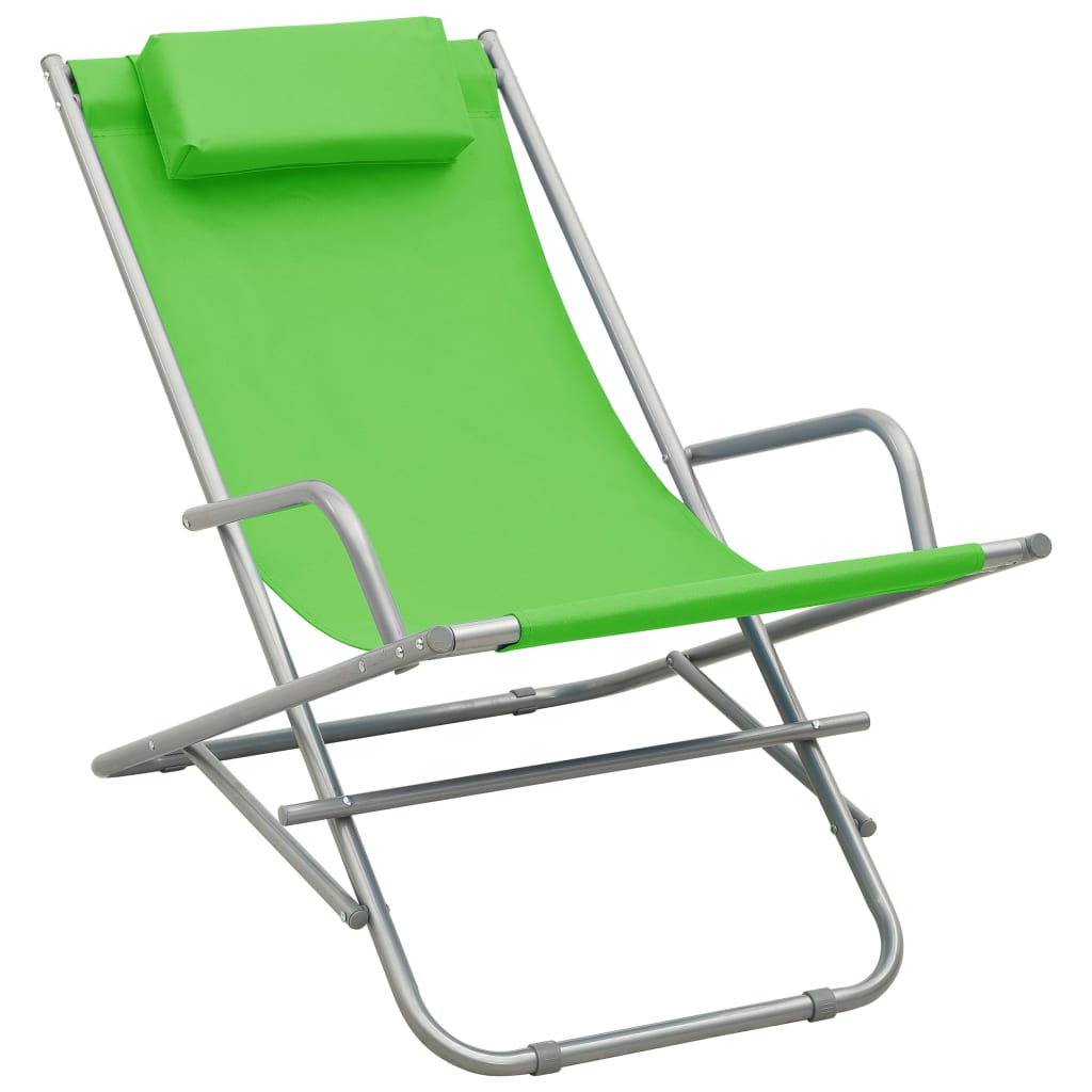 Chaises à bascule 2 pcs Acier Vert