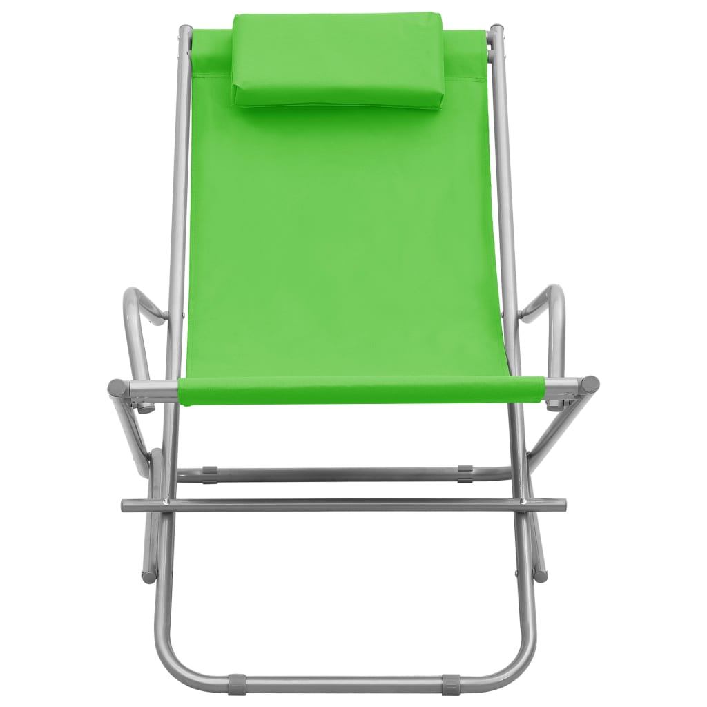 Chaises à bascule 2 pcs Acier Vert
