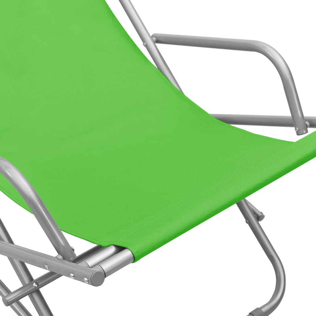 Chaises à bascule 2 pcs Acier Vert