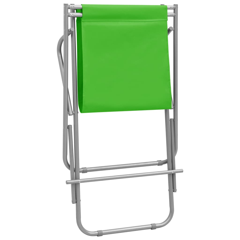 Chaises à bascule 2 pcs Acier Vert