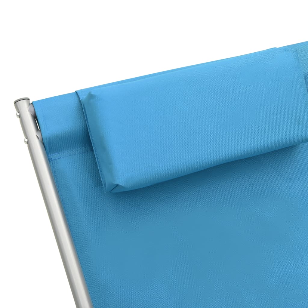 Chaises à bascule 2 pcs Acier Bleu