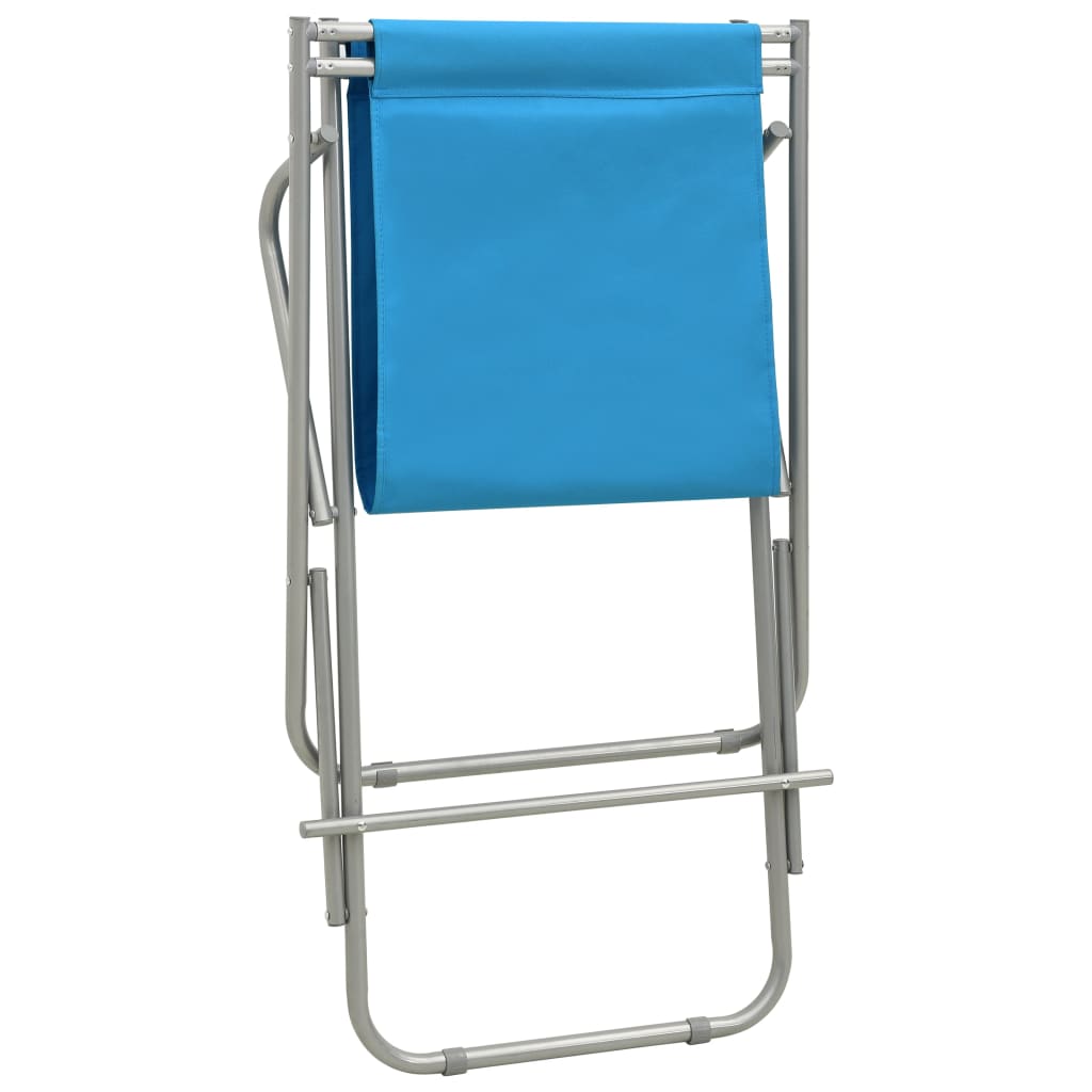 Chaises à bascule 2 pcs Acier Bleu