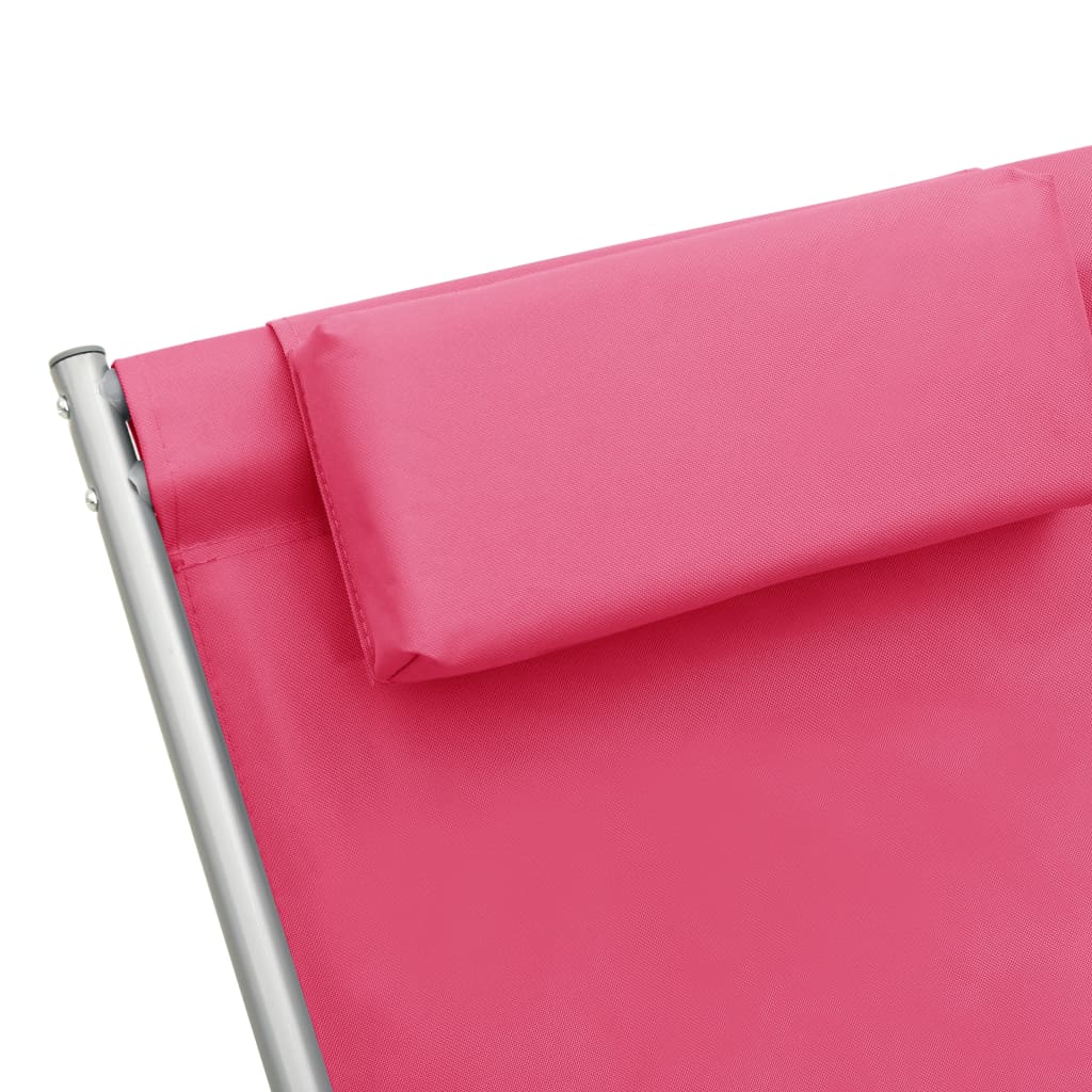 Chaises à bascule 2 pcs Acier Rose