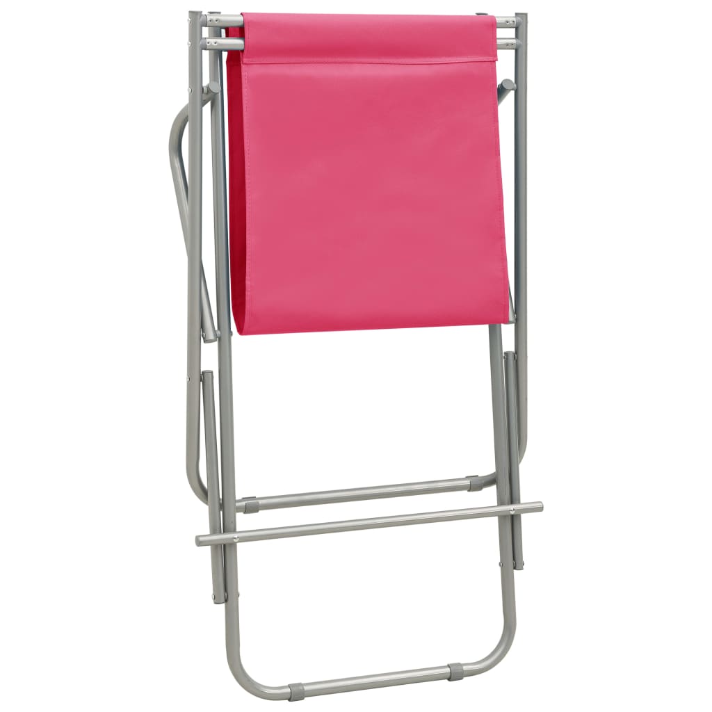 Chaises à bascule 2 pcs Acier Rose