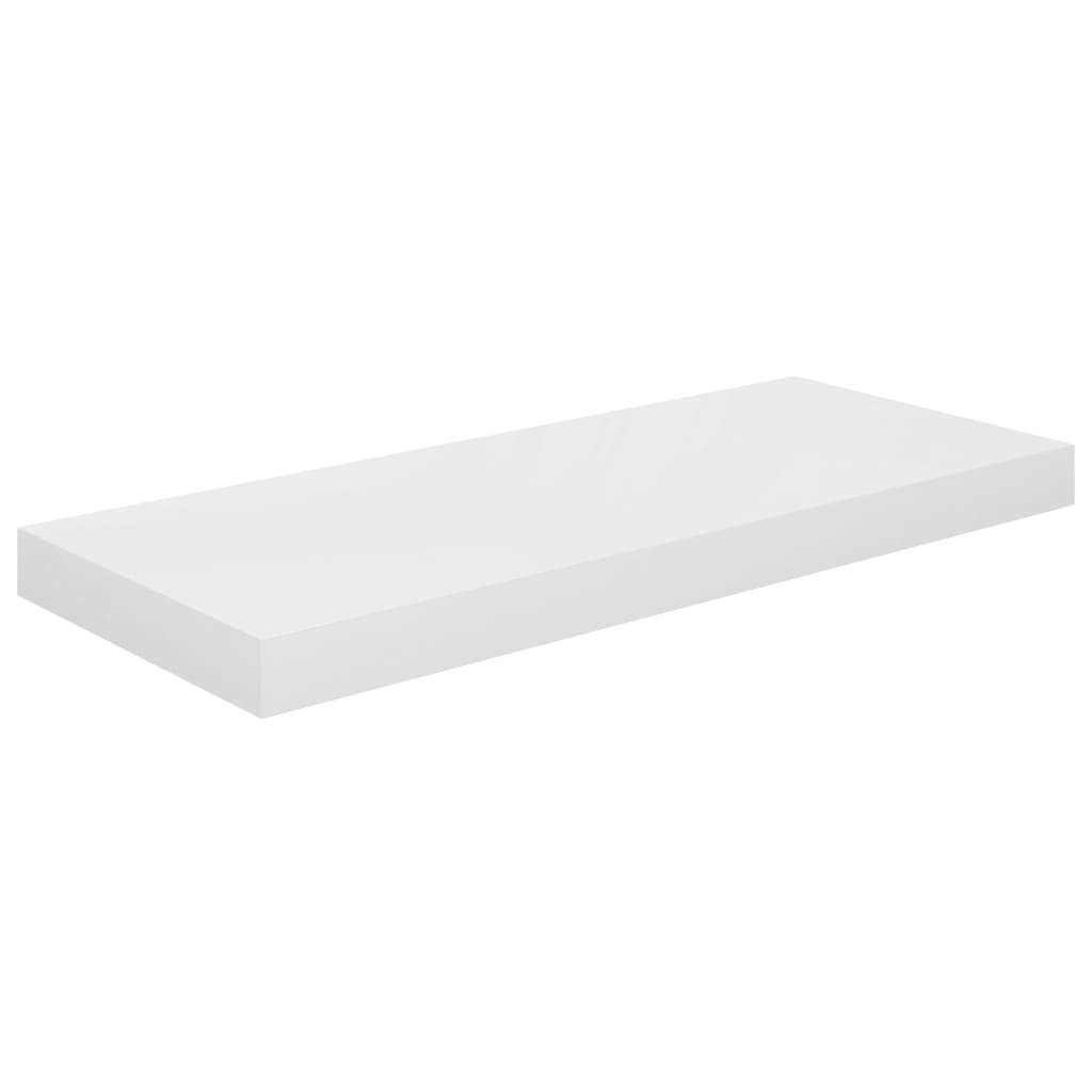 Floating Wall Shelf High Gloss White 60x23,5x3,8 cm MDF