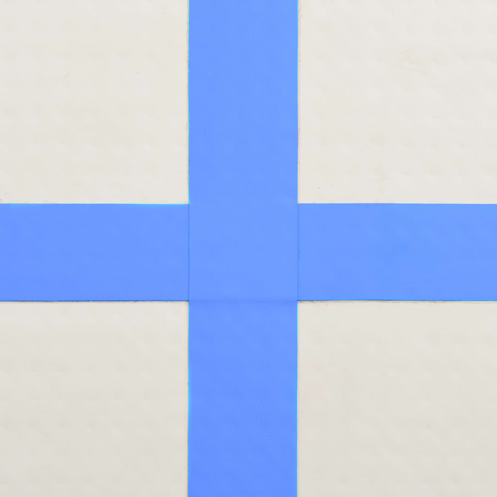 Tapis gonflable de gymnastique avec pompe 400x100x20cm PVC Bleu