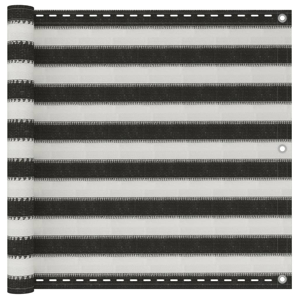 Écran de balcon PEHD 90x300 cm Anthracite et blanc