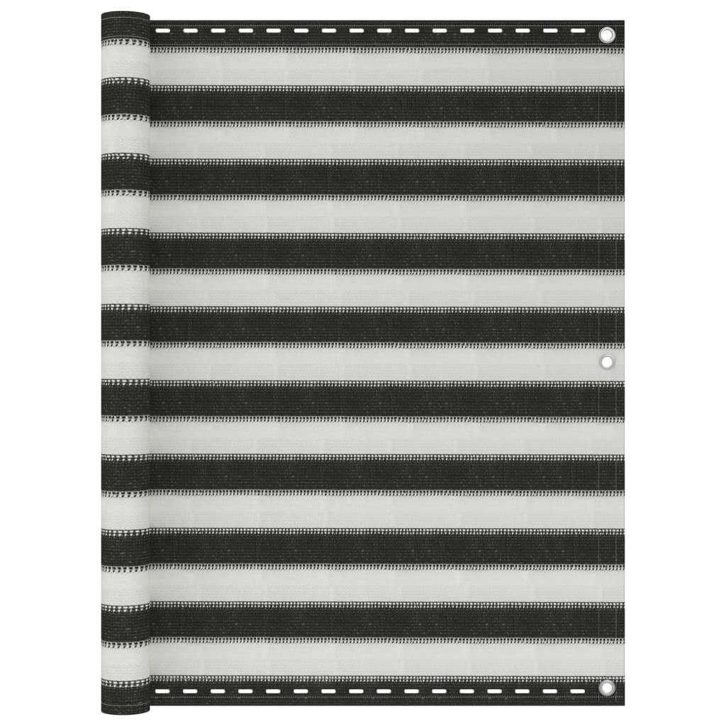 Écran de balcon PEHD 120x500 cm Anthracite et blanc