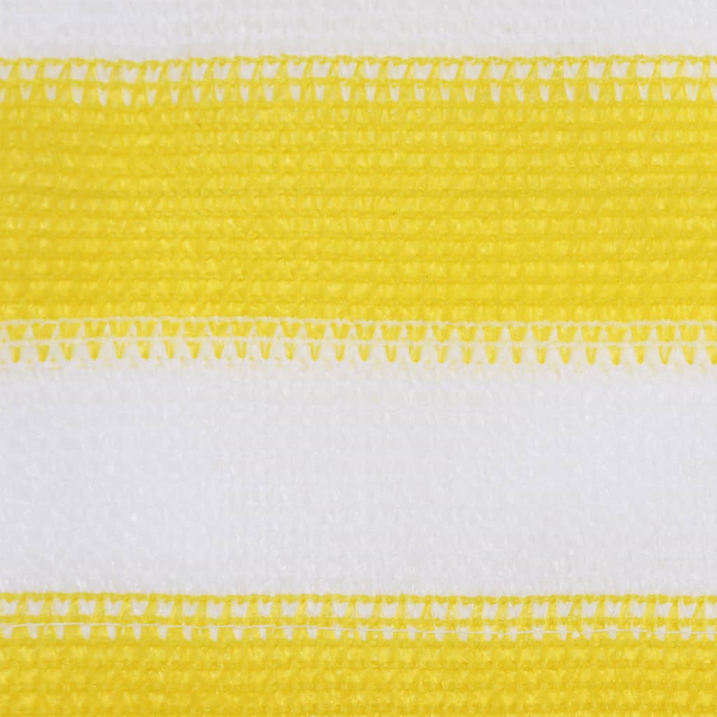 Écran de balcon Jaune et blanc 75x300 cm PEHD