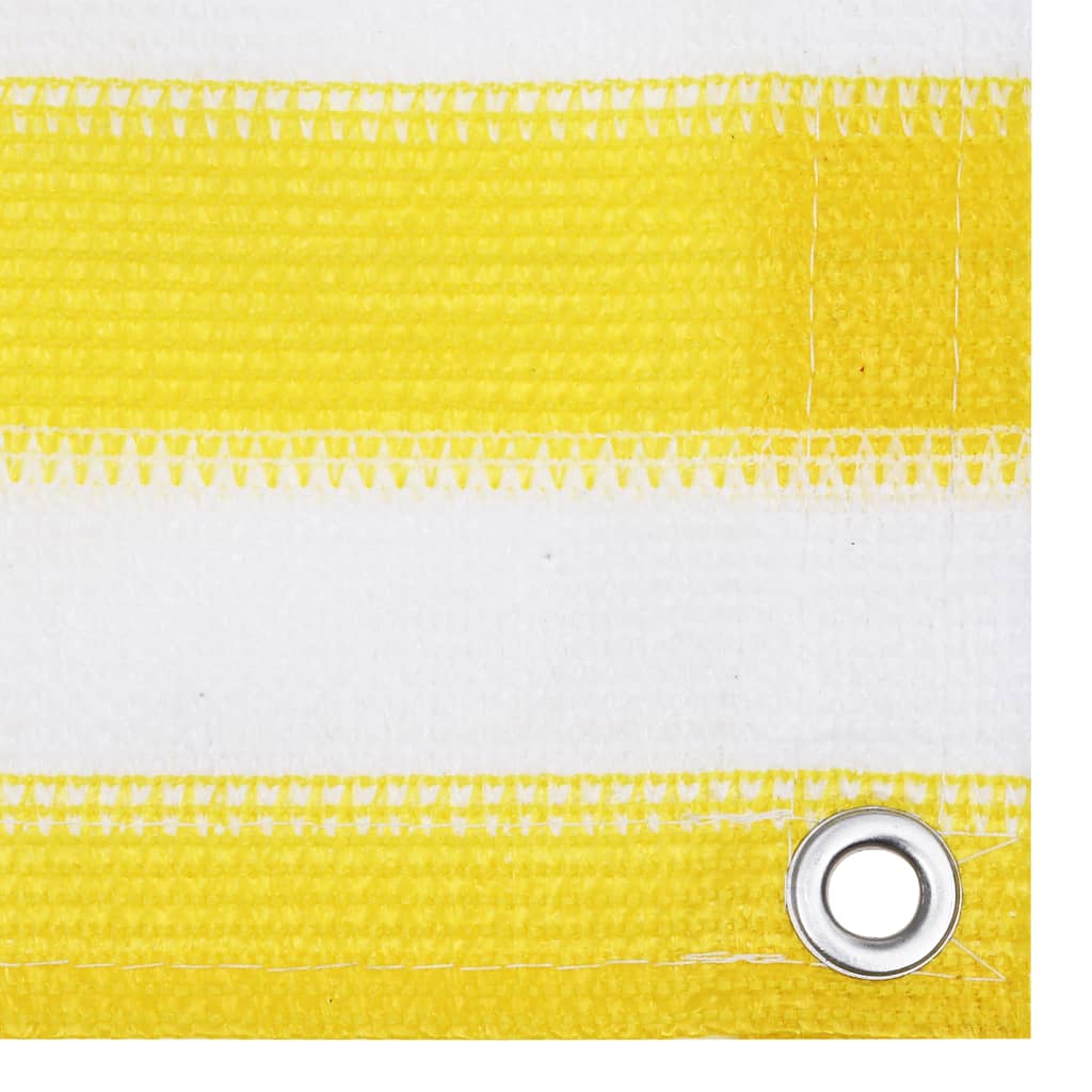 Écran de balcon Jaune et blanc 90x300 cm PEHD