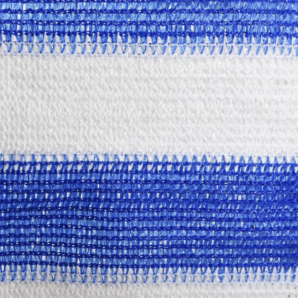 Écran de balcon Bleu et blanc 90x500 cm PEHD