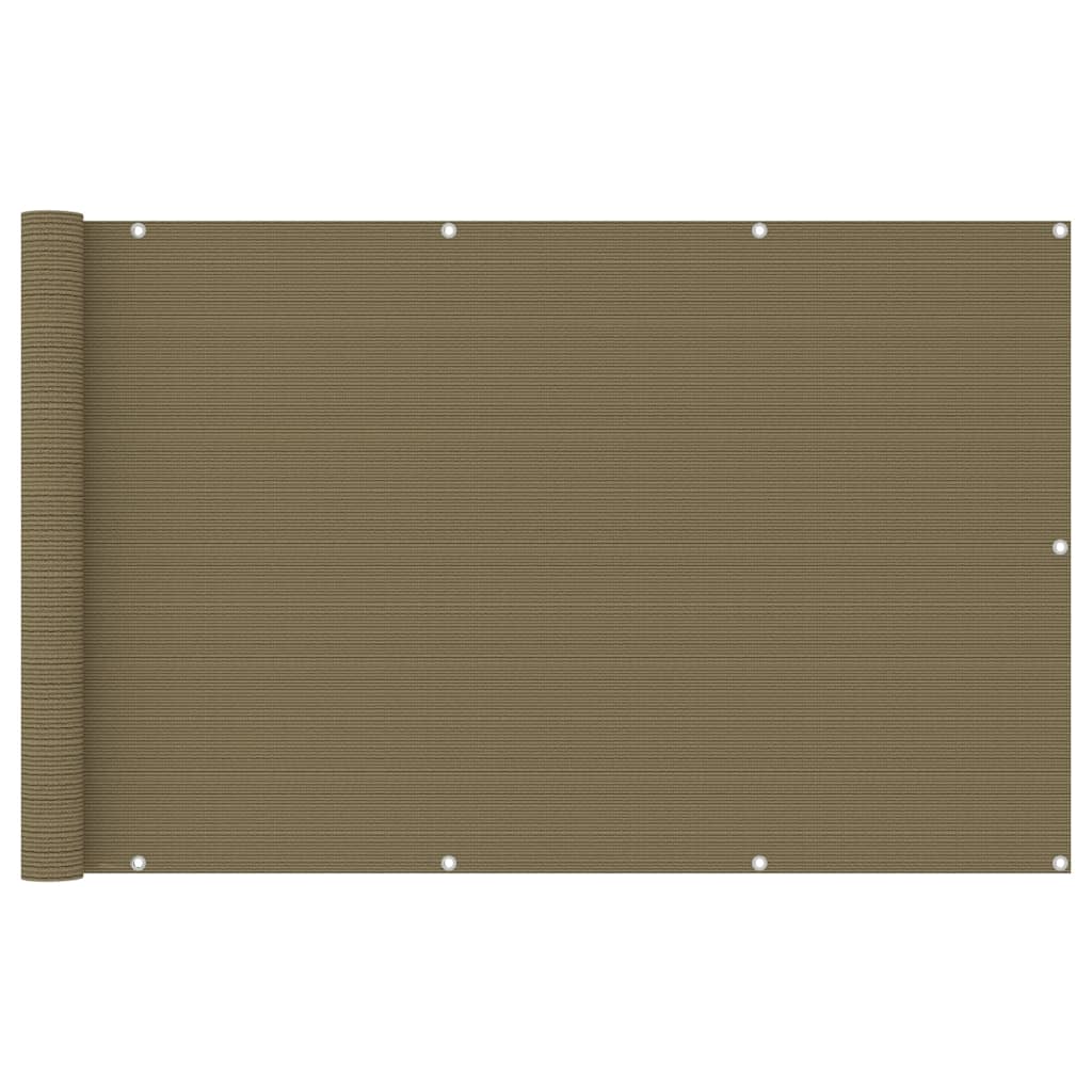 Écran de balcon Taupe 120x400 cm PEHD