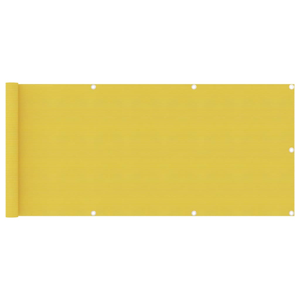 Écran de balcon Jaune 75x400 cm PEHD