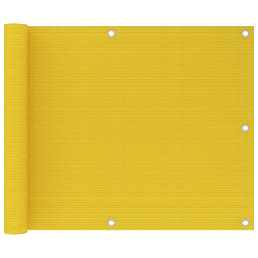 Écran de balcon Jaune 75x600 cm PEHD