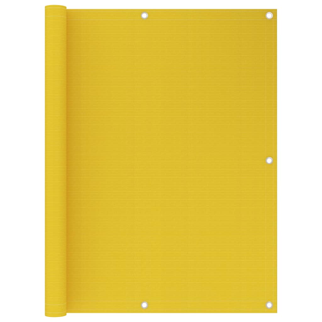 Écran de balcon Jaune 120x500 cm PEHD