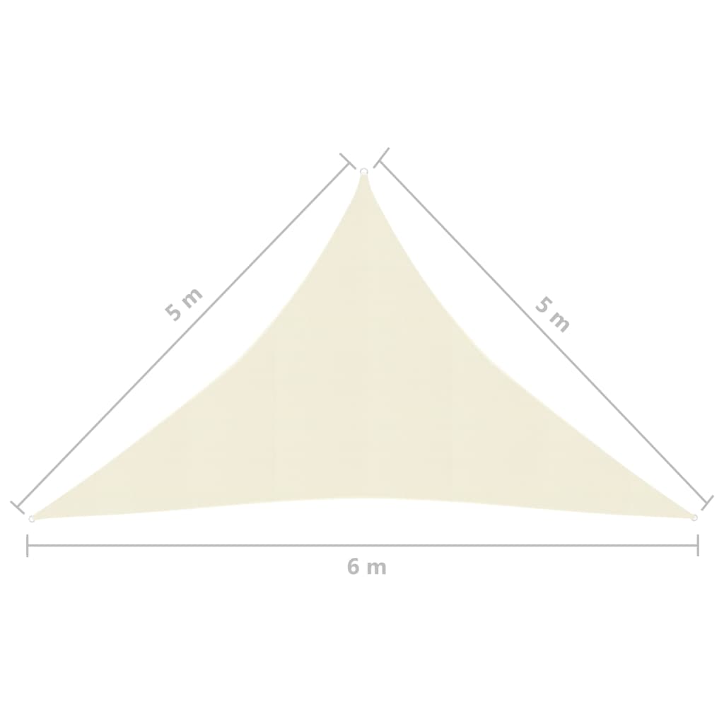 Voile d'ombrage 160 g/m² Crème 5x5x6 m PEHD