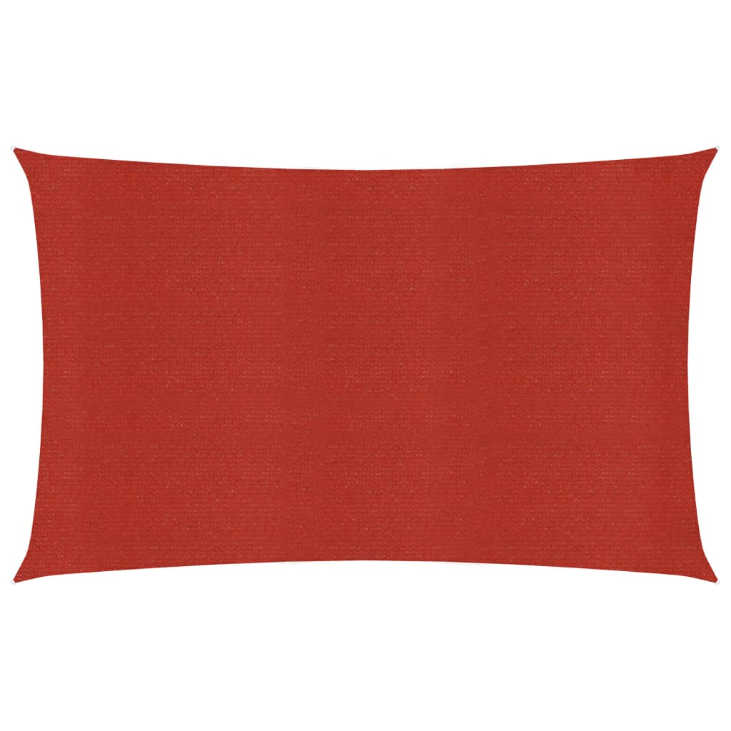 Voile d'ombrage 160 g/m² Rouge 2x4 m PEHD