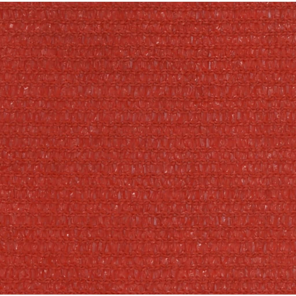 Voile d'ombrage 160 g/m² Rouge 3,5x3,5x4,9 m PEHD