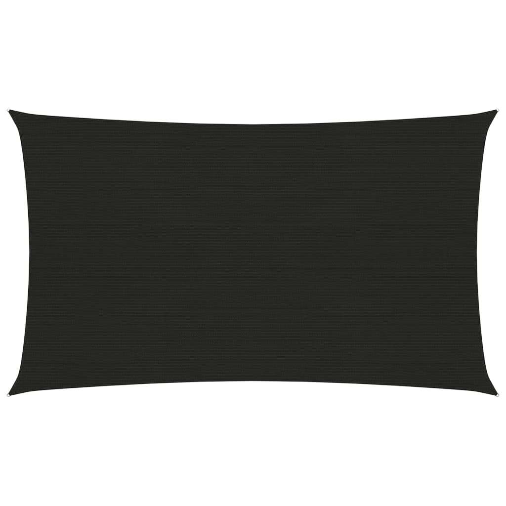 Voile d'ombrage 160 g/m² Noir 2x5 m PEHD