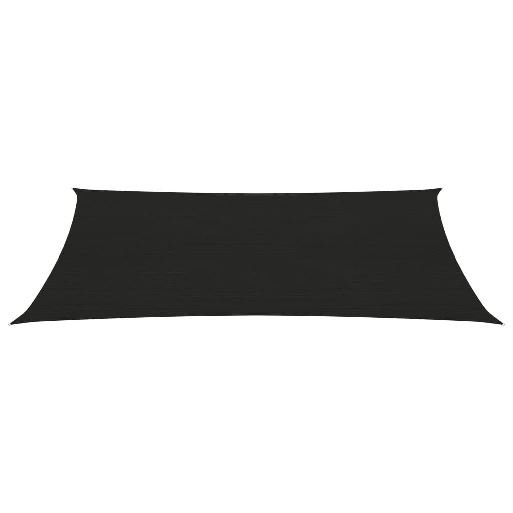 Voile d'ombrage 160 g/m² Noir 2x5 m PEHD