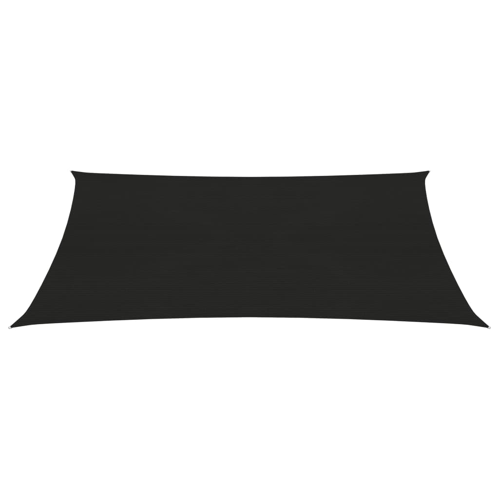Voile d'ombrage 160 g/m² Noir 2,5x4 m PEHD
