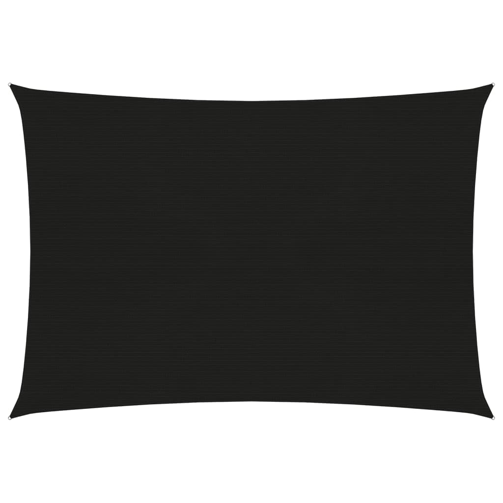 Voile d'ombrage 160 g/m² Noir 3x4,5 m PEHD