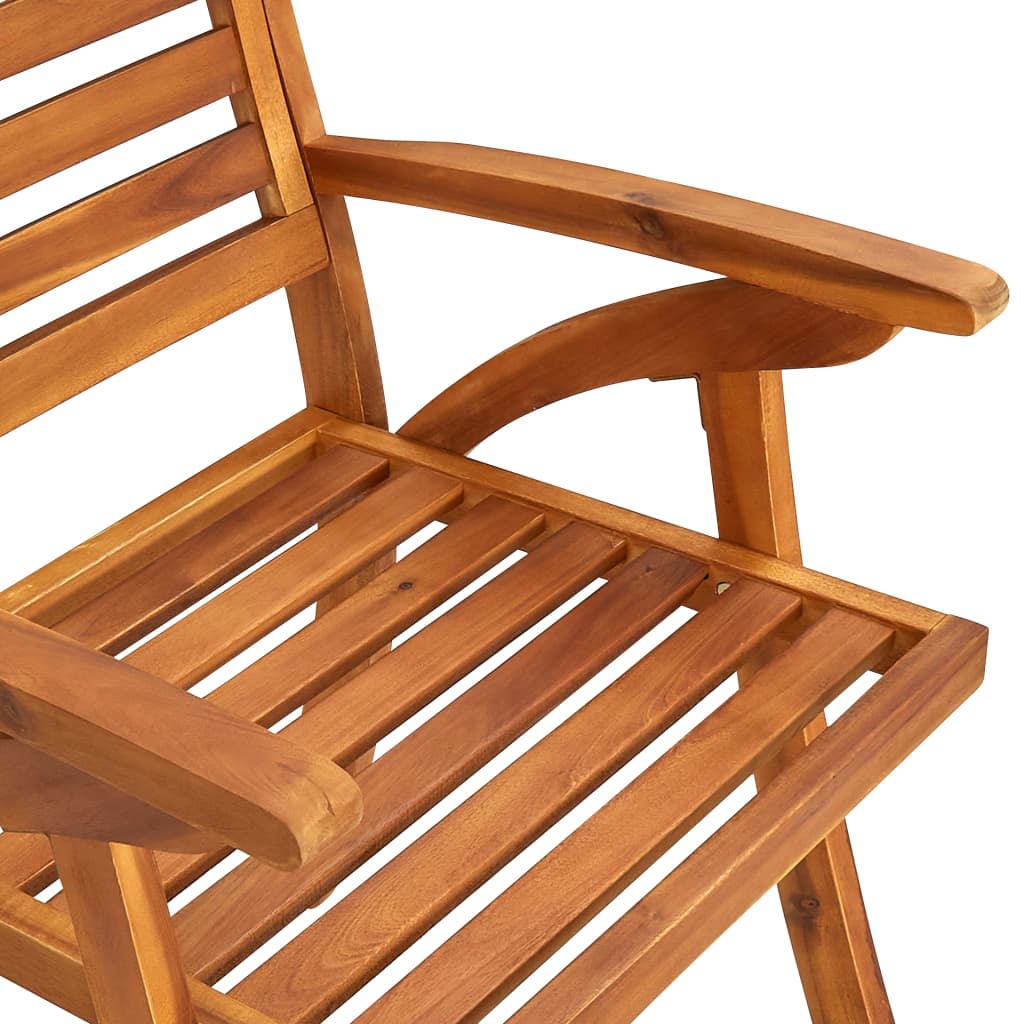 Chaises de jardin 3 pcs Bois d'acacia solide