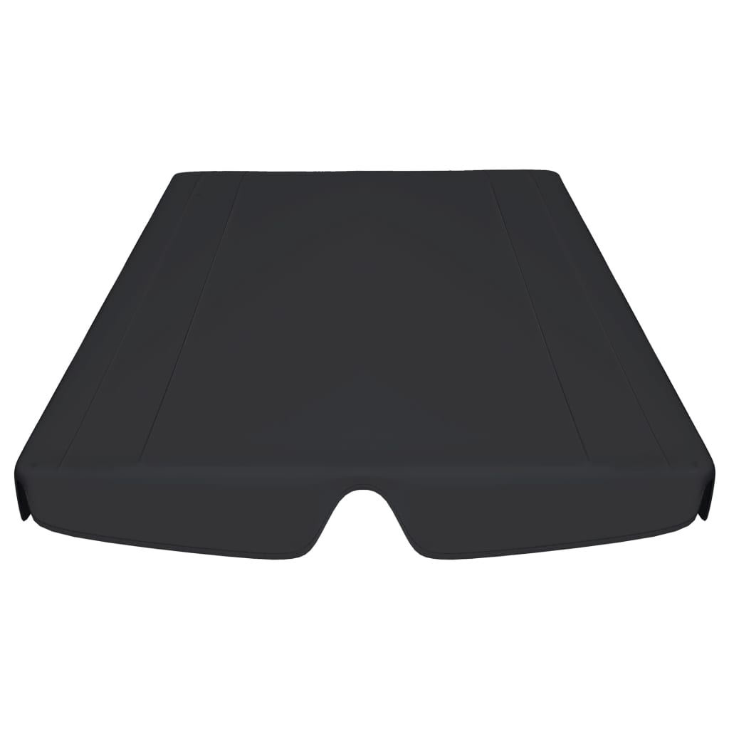 Toit de rechange de balançoire Noir 150/130x70/105 cm