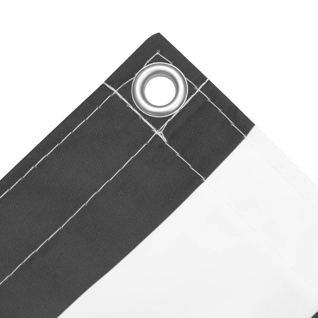 Écran de balcon Anthracite et blanc 90x600 cm Tissu Oxford