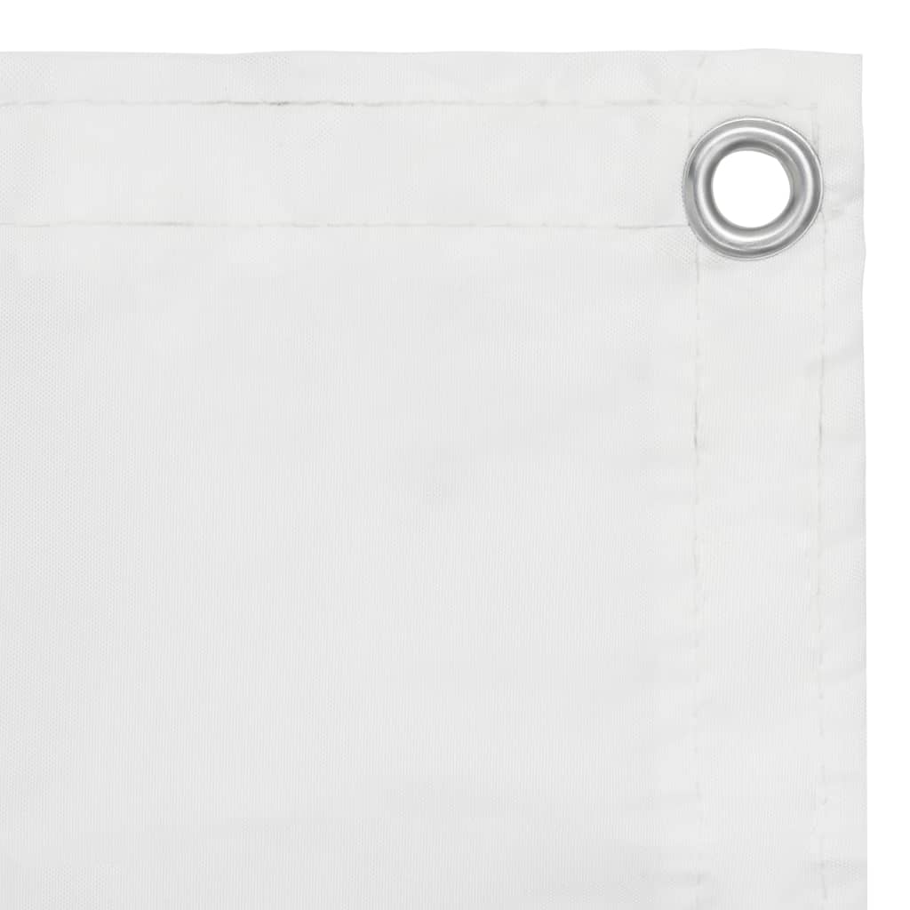 Écran de balcon Blanc 120x600 cm Tissu Oxford