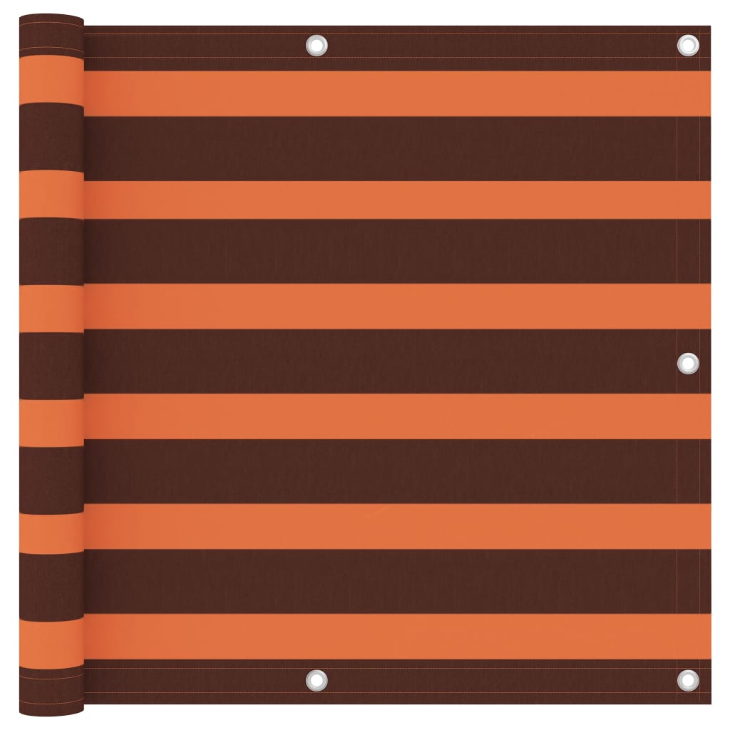 Écran de balcon Orange et marron 90x300 cm Tissu Oxford