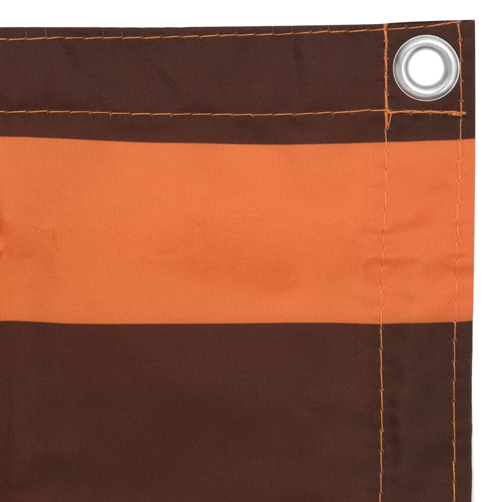 Écran de balcon Orange et marron 90x300 cm Tissu Oxford
