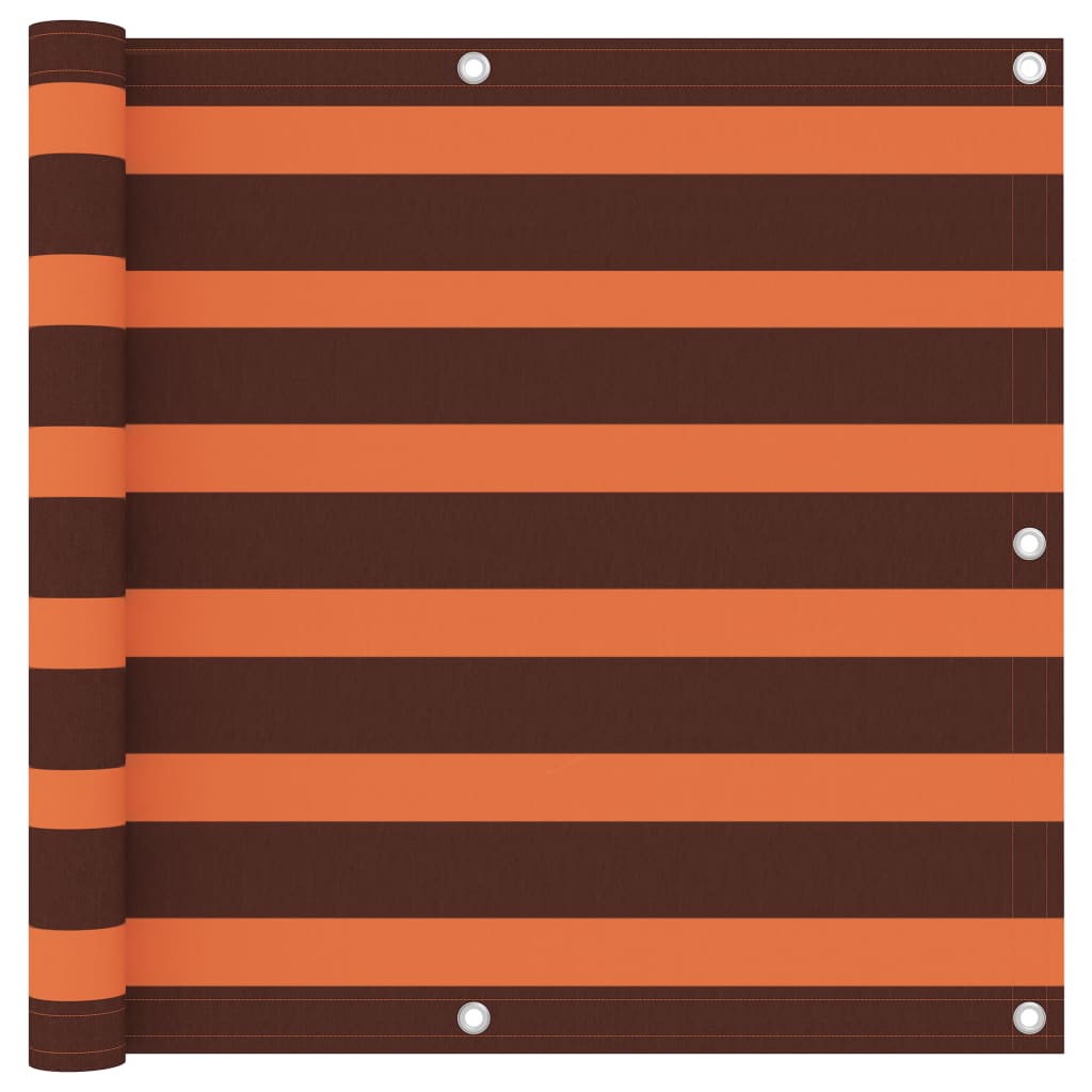 Écran de balcon Orange et marron 90x600 cm Tissu Oxford