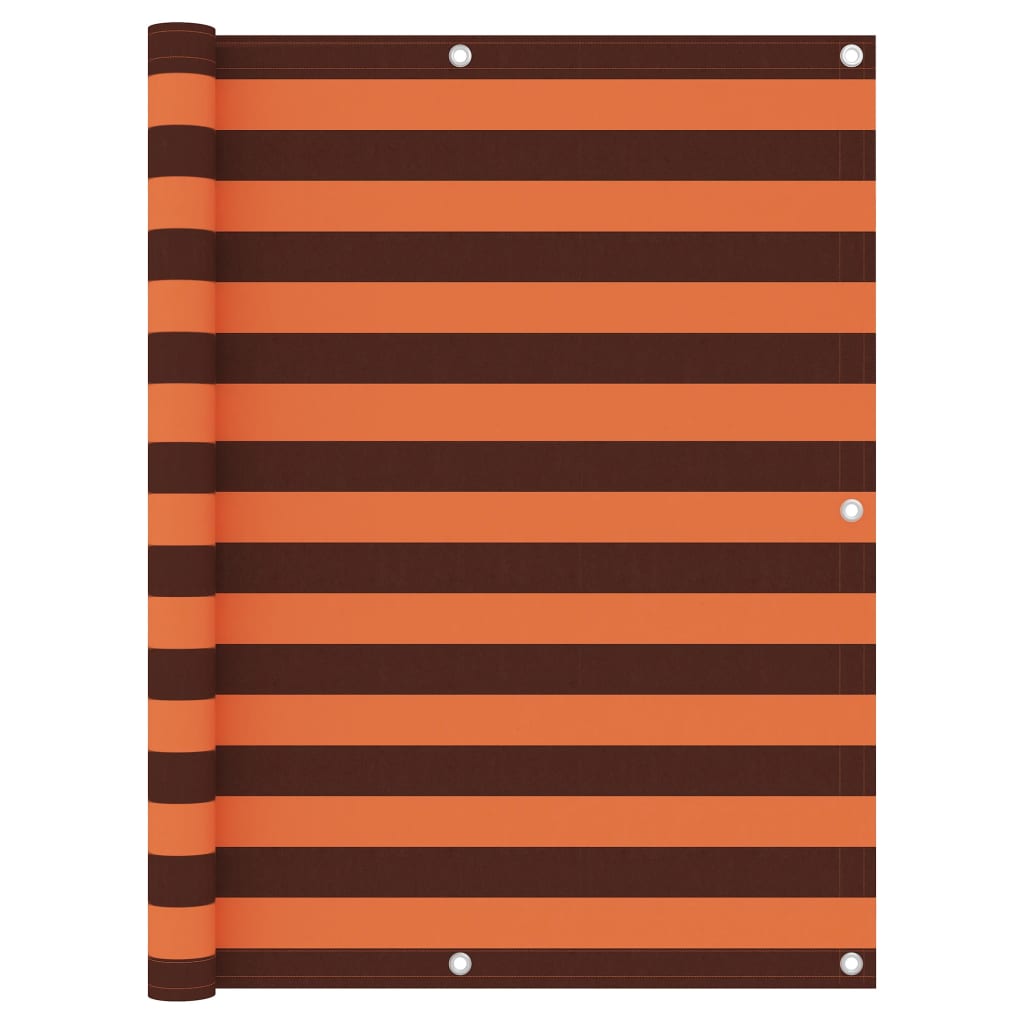 Écran de balcon Orange et marron 120x300 cm Tissu Oxford